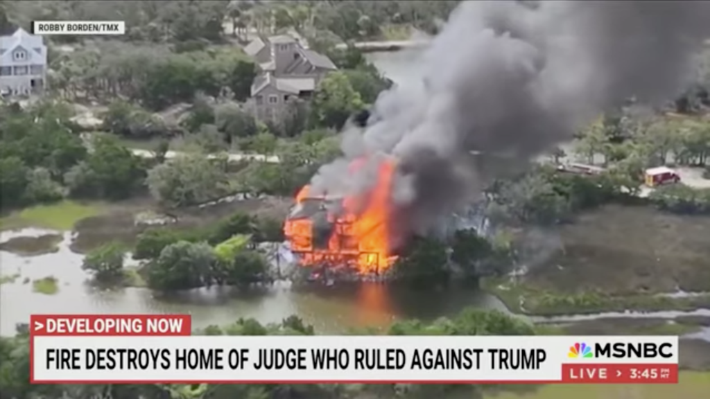 WATCH: MSNBC’s Nicolle Wallace Suggests Trump Supporter Set South Carolina Judge’s House Ablaze—After Authorities Found ‘No Evidence’ of Arson